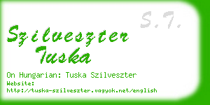 szilveszter tuska business card